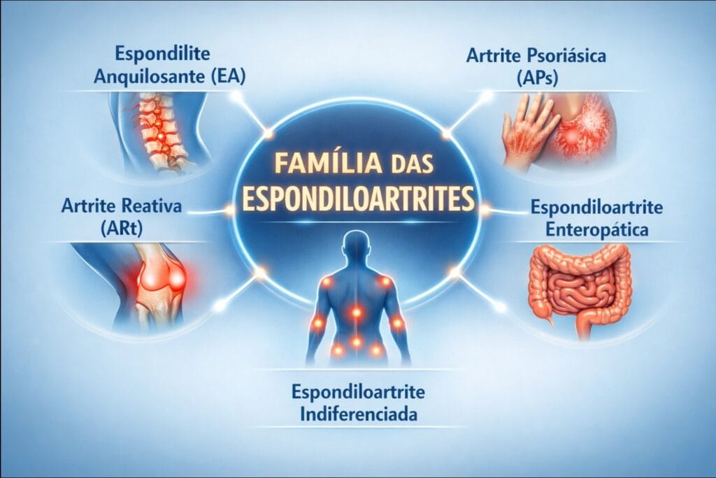 espondiloartrites
espondilite anquilosante
artrite psoriásica
artrite reativa